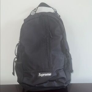 Supreme Black Backpack Minimalist Design Everyday Use